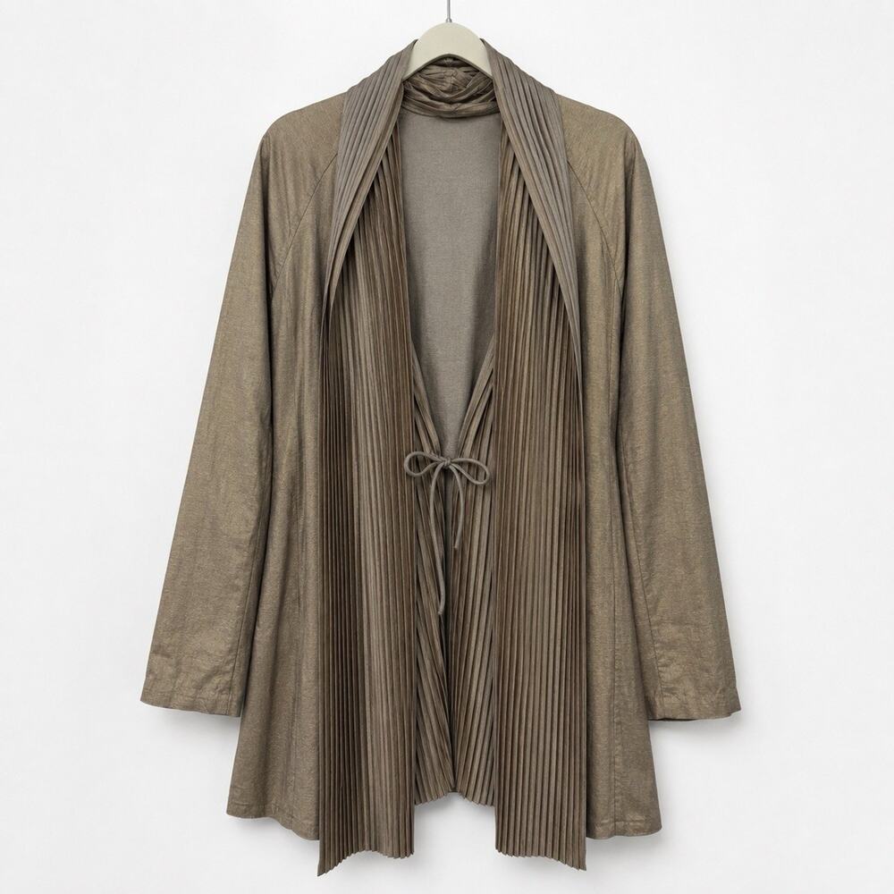 Mycra Pac Reversible Tie Rain Resistant Jacket S/M Bronze Metallic Lagenlook